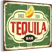 Décoration murale Métal - Peinture Aluminium - Tequila - Vintage - Billboard - 160x120 cm - Dibond