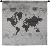 Tapisserie - Tapisserie - Wereldkaart - Bloem - Marron - 60x60 cm - Tapisserie