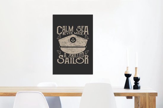 Décoration murale Métal - Aluminium Peinture Industrielle - Vintage - Voile - Chapeau - 40x60 cm - Dibond - Photo sur aluminium - Décoration murale industrielle - Pour le salon / chambre