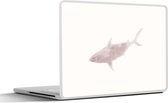 Laptop sticker - 11.6 inch - Haai - Roofdieren - Waterverf - 30x21cm - Laptopstickers - Laptop skin - Cover