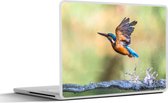 Laptop sticker - 17.3 inch - IJsvogel - Water - Vliegen - 40x30cm - Laptopstickers - Laptop skin - Cover