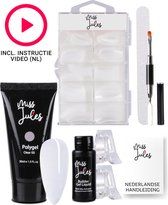 Miss Jules® Polygel Kit 30 ml - Clear - Incl. Slip Solution, Nagelvijl, Nageltips, Duo Penseel & Klemmetjes