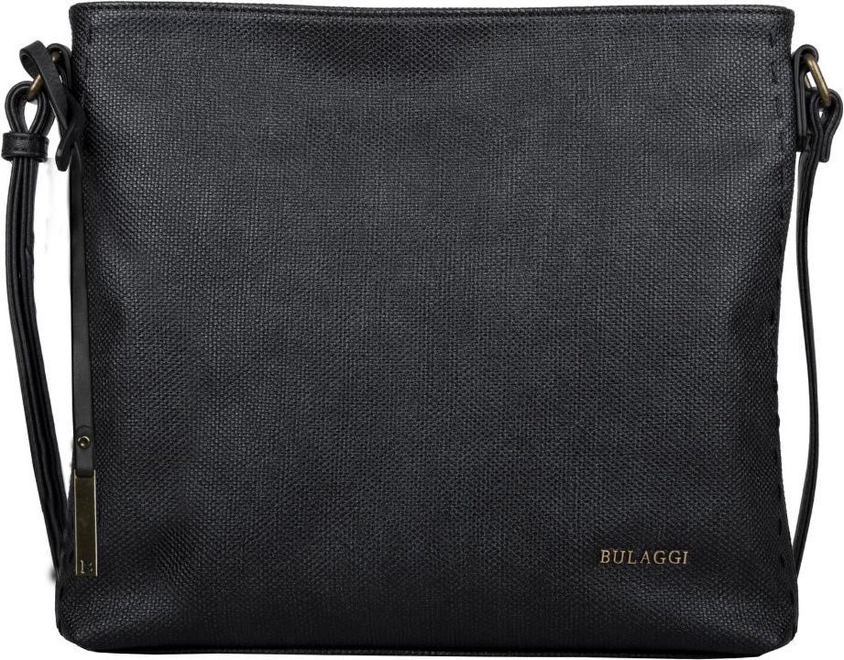 Bulaggi Crossover tas Gerbera voor Dames / Crossbody - zwart - vegan leather / Zwarte handtas met verstelbare schouderriem