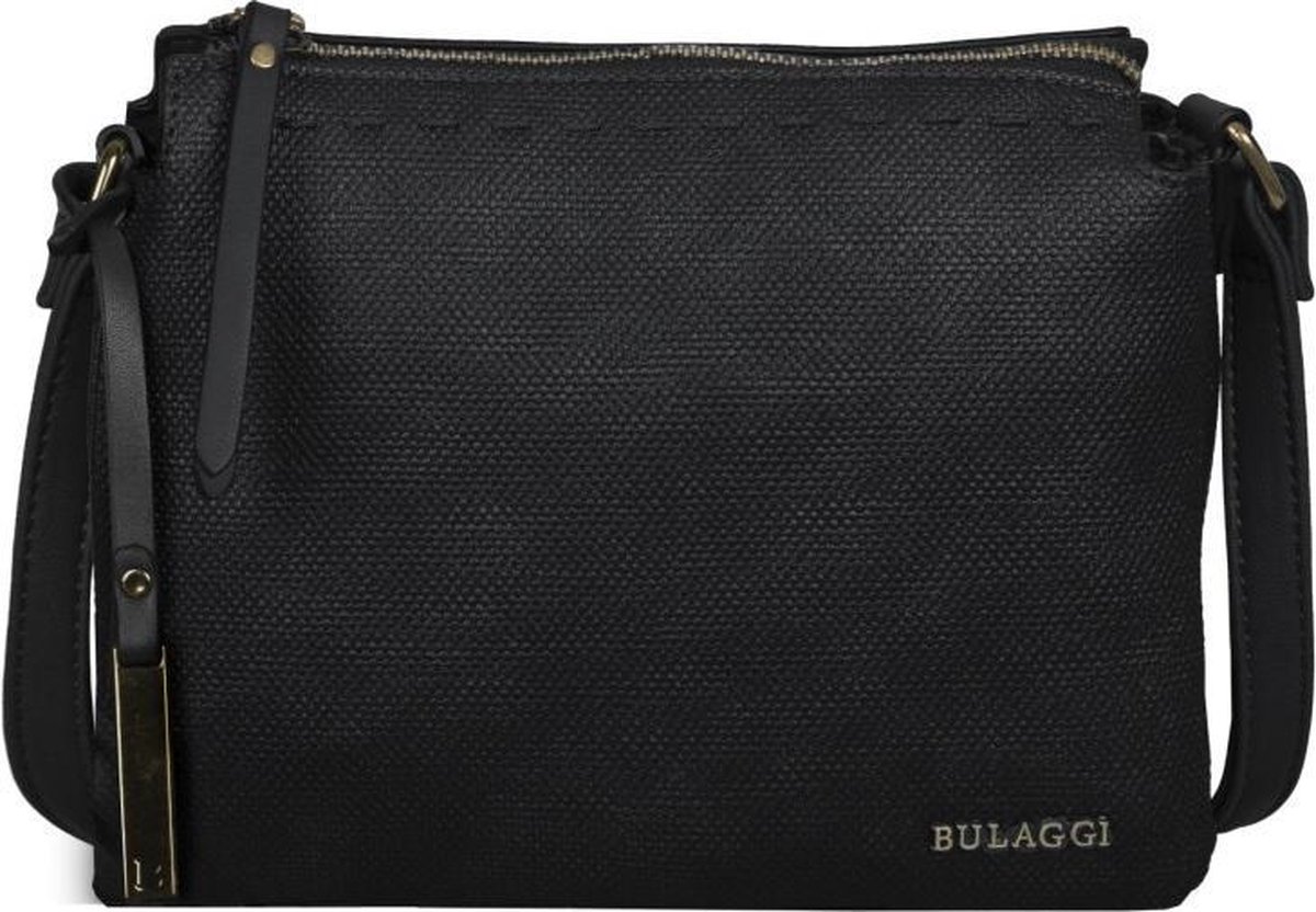 Bulaggi Crossbody tas Gerbera voor Dames / Crossbody - Zwart - vegan leather / Zwarte handtas met verstelbare schouderriem