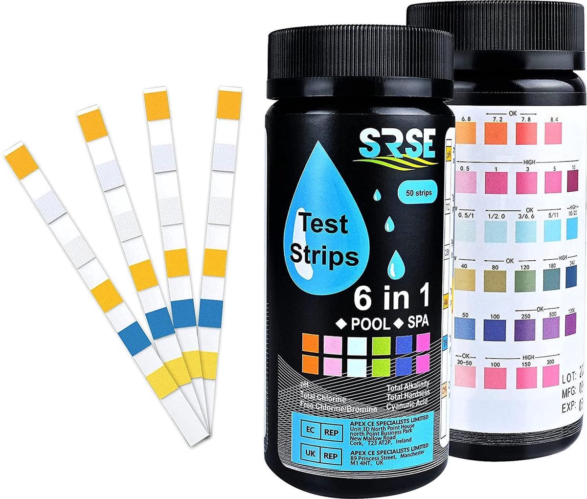 Papier Test Pour Piscine Et Spa - Bandelettes PH, Chlore, Dureté - Lot De 50, Facile à Utiliser