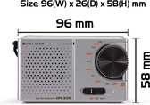Caliber HPG311R - Compacte draagbare Radio met FM en AM - Grijs