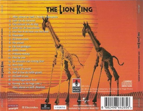 Afdaling vriendschap Dosering Lion King (Nederlandse Versie), Carolina Dijkhuizen | CD (album) | Muziek |  bol.com