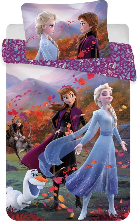 Foto: Disney frozen baby dekbedovertrek wind 100 x 135 cm katoen