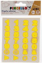 Pincello Cijferstickers Papier Geel 280 Stickers
