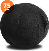 RIVO Dynabal - Zitballen - Ø 75cm – Hoogwaardige Ergonomische Zitbal - Antraciet