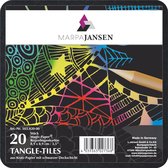Marpa Jansen 20 tangle tiles magic paper vierkant rainbow