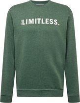 !Solid sweatshirt Groen Gemêleerd-M
