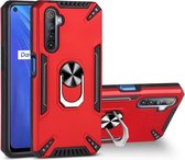 Voor Realme 6 PC + TPU-beschermhoes met 360 graden draaibare ringhouder (rood)