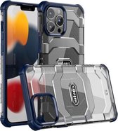 wlons Explorer-serie pc + TPU-beschermhoes voor iPhone 13 Pro Max (marineblauw)