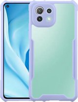 Voor Xiaomi Mi 11 Lite acryl + kleur TPU schokbestendig hoesje (paars)