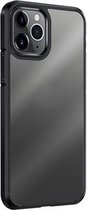 wlons Ice-Crystal Matte PC + TPU Vierhoekige Airbag Schokbestendig Hoesje Voor iPhone 13 mini (Zwart)
