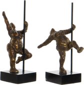Decoratieve figuren DKD Home Decor Aluminium Mangohout (2 pcs) (20 x 10 x 31 cm) (12 x 10 x 29,5 cm)
