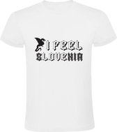 K - I Love Slovenia Heren t-shirt | Slovenia | I Feel Love | Ljubljana | Monument | Country | Wit