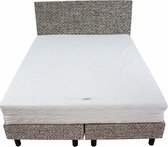 Bedworld Boxspring 180x210 - Stevig - Tweedlook - Grijs (M90)
