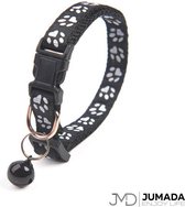 Jumada's Hondenhalsband & Kattenhalsband - Halsband - Hondenbandje - Kattenhalsbandje - Met Bel - Nylon - Zwart