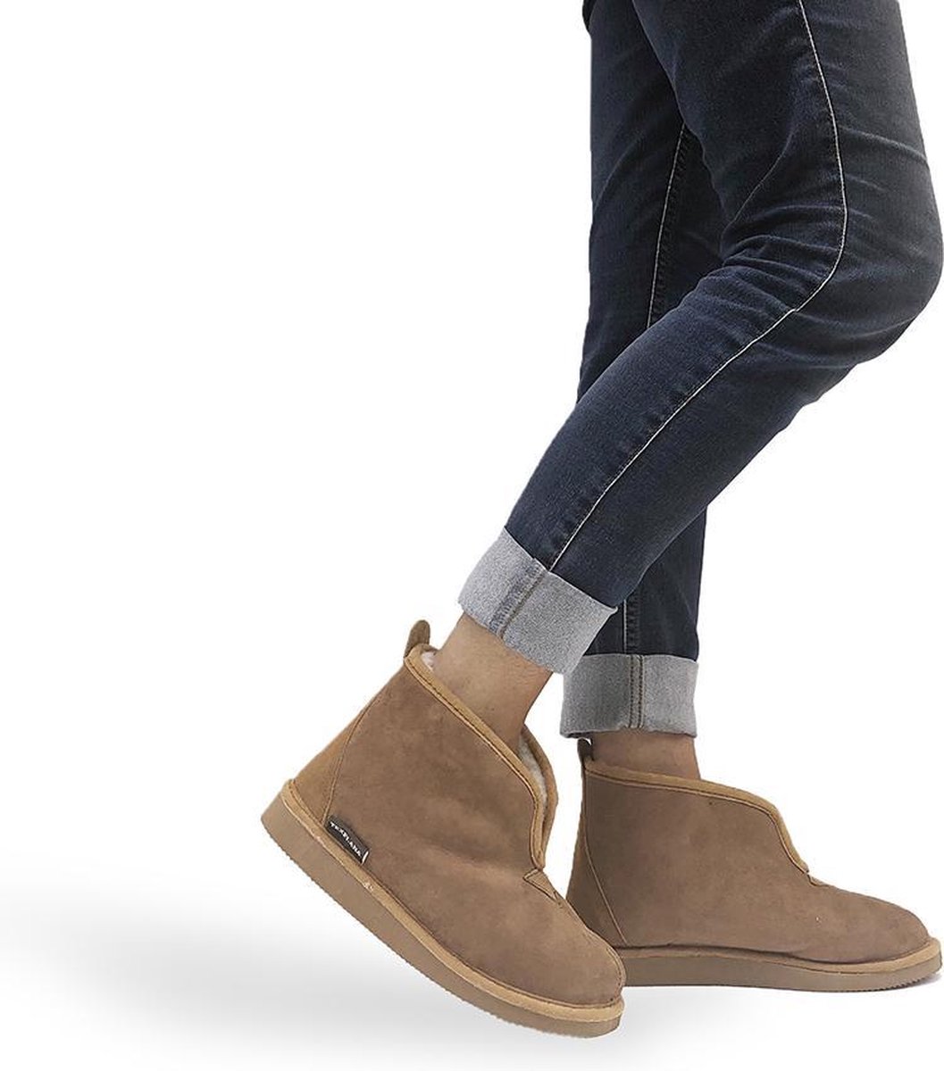 Texelana wollen sloffen en pantoffels voor dames & heren pantoffel van schapenvacht model Frida