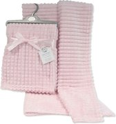 Snuggle Baby | Jacquard Fleece Winter Deken | 75x100 cm | Roze