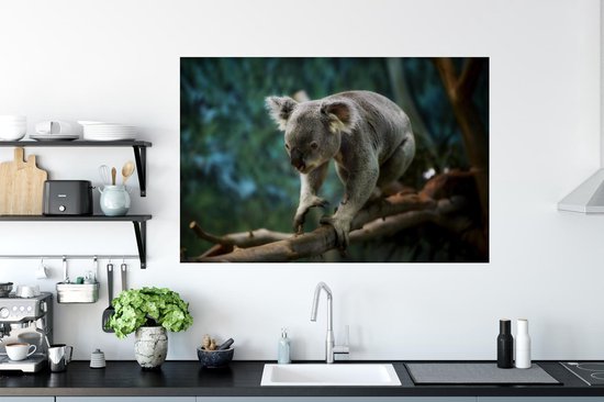 Muurstickers - Sticker Folie - Koala - Boom - Australië - 120x80 cm - Plakfolie - Muurstickers Kinderkamer - Zelfklevend Behang - Zelfklevend behangpapier - Stickerfolie
