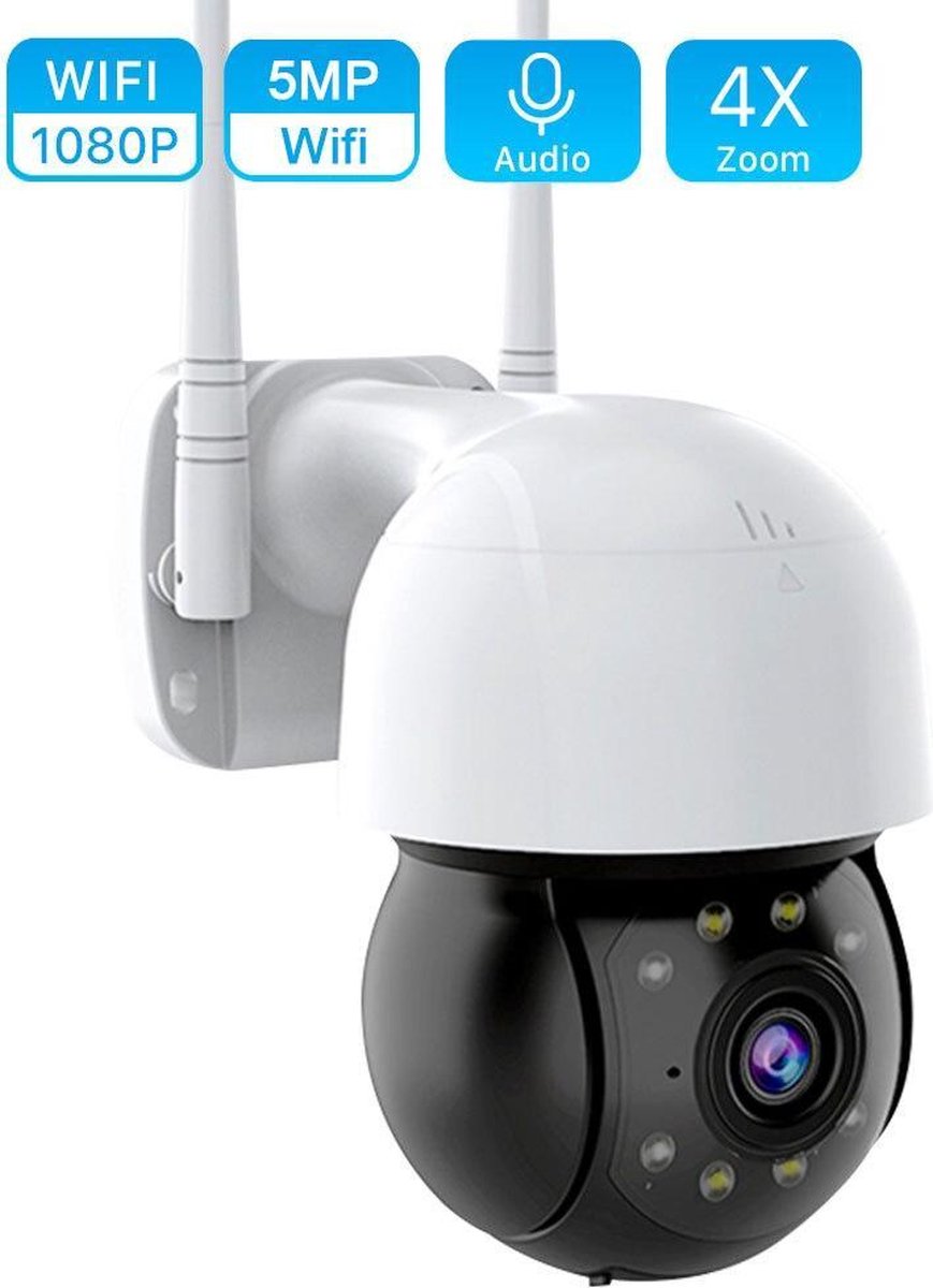 Zoncent 1080P PTZ Wifi Surveillance Camera Outdoor 4X Digitale Zoom IP Camera Draadloze H.265 P2P Audio Beveiliging CCTV camera