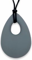 Chewzoo® - Bijtketting Basic - Druppel - Stevige Kauwketting - Grijs