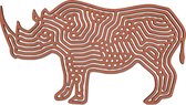 Neushoorn | houten wanddecoratie| Geproduceerd in Nederland | Kaboomlaser