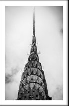 Walljar - New York - Chrysler Building - Zwart wit poster