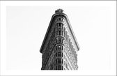 Walljar - New York - Flatiron Building - Zwart wit poster