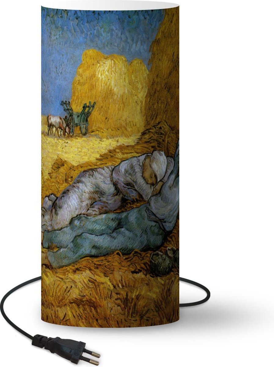 Lamp - Nachtlampje - Tafellamp slaapkamer - De Siesta - Vincent van Gogh - 33 cm hoog - Ø14.3 cm - Inclusief LED lamp