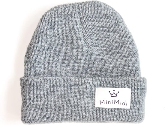 MiniMidi - Bonnet - Bonnet - Tricoté - Enfant - Grijs