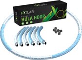 Fitlab Fitness Hoelahoep met Gewicht - Blauw/Wit - 1 tot 4 KG - Volwassenen - Hula Hoop/Sport Hoepel/Weight Hoop