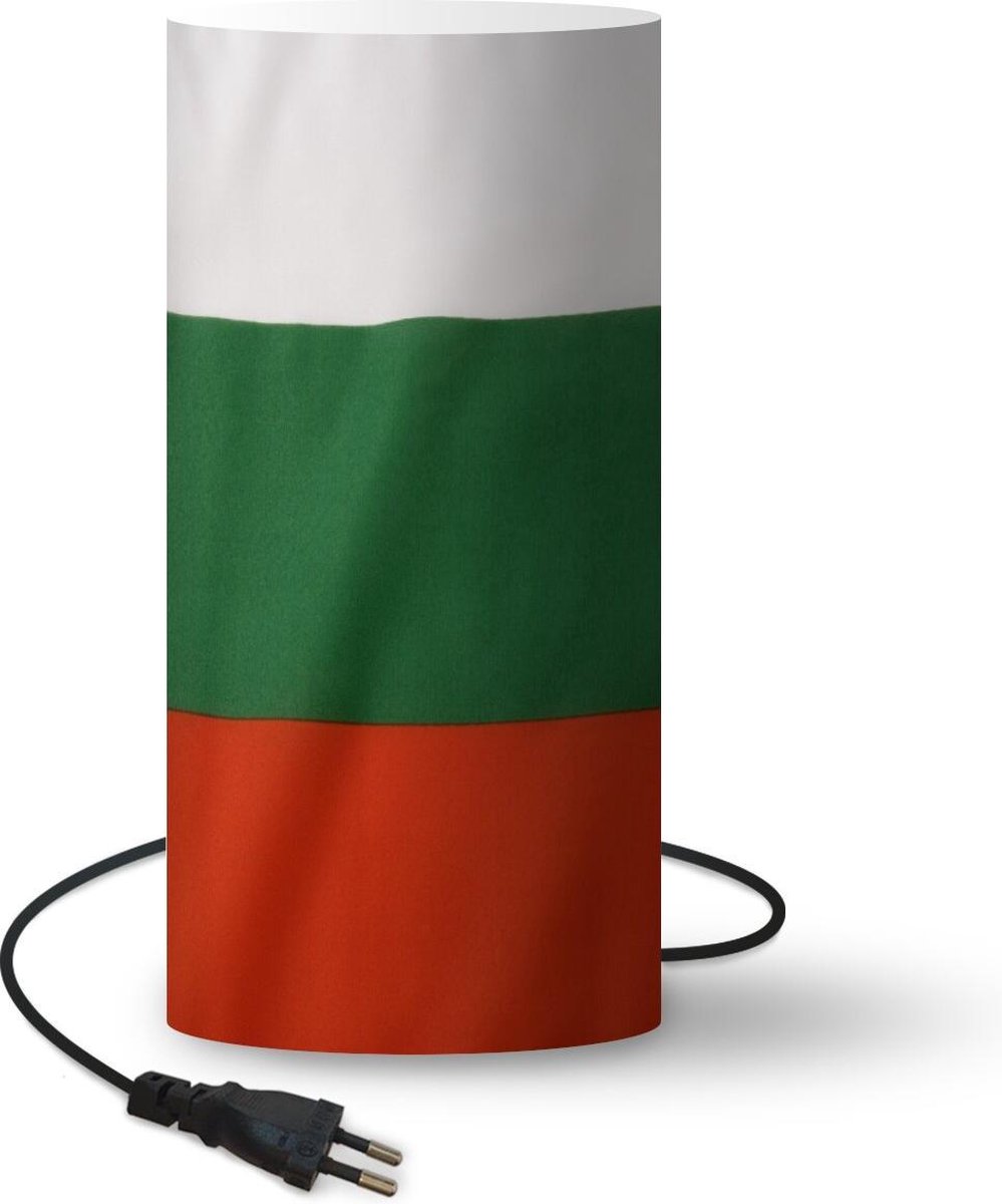 Lamp - Nachtlampje - Tafellamp slaapkamer - Close-up van de vlag van Bulgarije - 54 cm hoog - Ø24.8 cm - Inclusief LED lamp