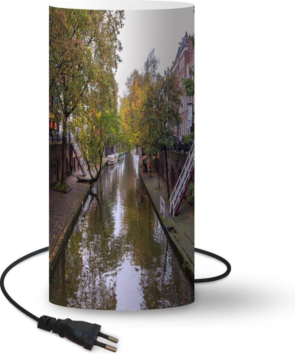 Lamp - Nachtlampje - Tafellamp slaapkamer - Water - Planten - Utrecht - 54 cm hoog - Ø24.8 cm - Inclusief LED lamp