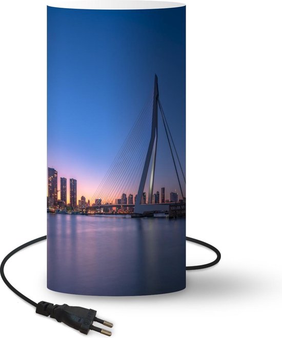 Lampe Rotterdam Skyline de Rotterdam avec le pont Erasmus au