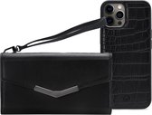 iPhone 13 Pro Clutch Case hoesje - Mobilize - Croco Zwart - Kunstleer
