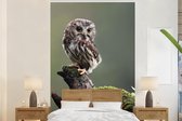 Behang - Fotobehang Close-up van uil - Breedte 160 cm x hoogte 240 cm