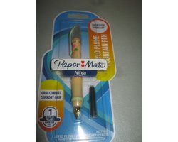 PaperMate Ninja Vulpen Gripcomfort zacht-roze / sterretjes / mint Grip incl inktpatroon