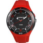 Xonix-Horloge-Sportief-Waterdicht-Achtergrondverlichting-Rood/Zwart-UF-002