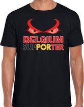 Belgium supporter fan t-shirt zwart EK/ WK voor heren - EK/ WK shirt / outfit XL