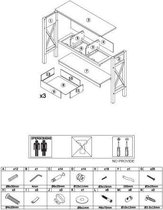 Eettafel - console table poplar 100x32x85 white - wit