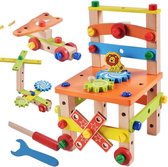 Nixnix - Zelf bouw stoel - Kinder speelgoed - Educatief - Speel stoel - Hout - Cadeautip