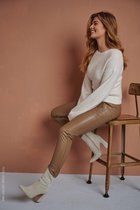 Red Button Broek Tessy Vegan Leather Srb2880 Camel Dames Maat - W40