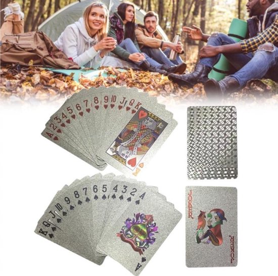 Jeu de cartes à jouer en plastique or 24K, 54 pièces/ensemble, jeu de Poker  magique