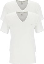Calvin Klein CK ONE cotton V- neck T-shirts (2-pack) - heren T-shirts V-hals - wit -  Maat: M