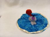 Knuffeldoekje - Doudou - rond dia 29 cm - merk LVEE ® - Konijn -  blauw