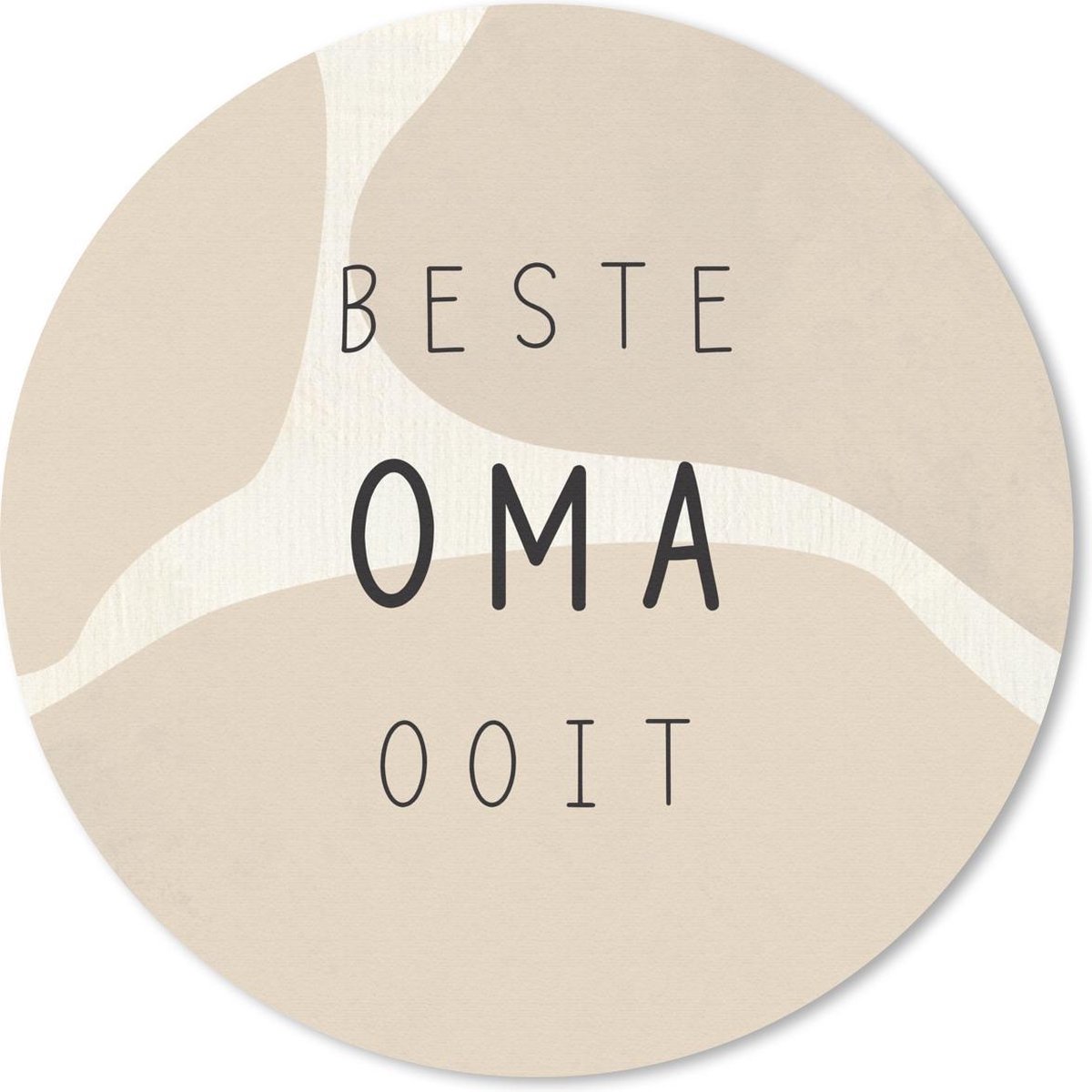Muismat rond 50x50 cm - Mousepad Beste oma ooit - Spreuken - Quotes - Oma - Ronde muismatten